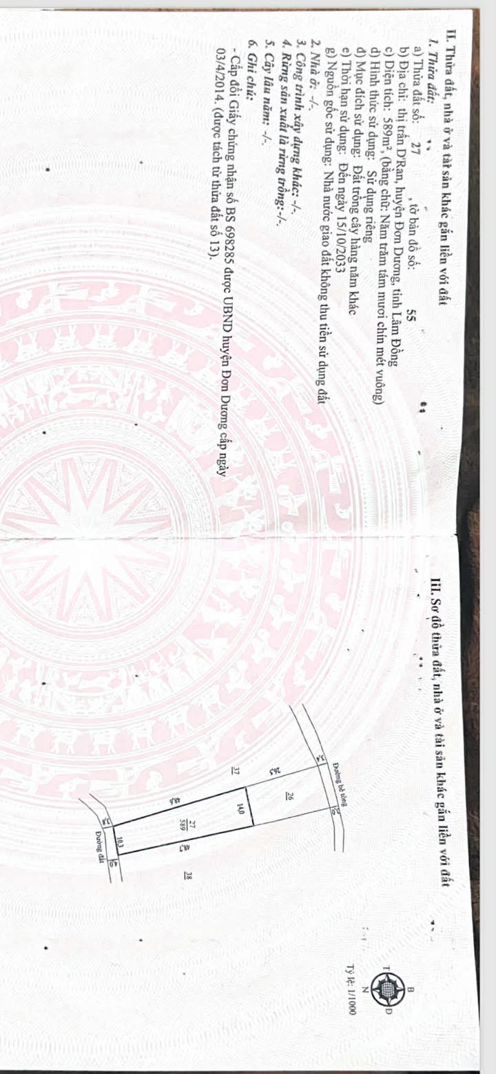 Đất nền D'Ran, Lâm Đồng 480m² - Tiềm năng tăng giá vượt trội!