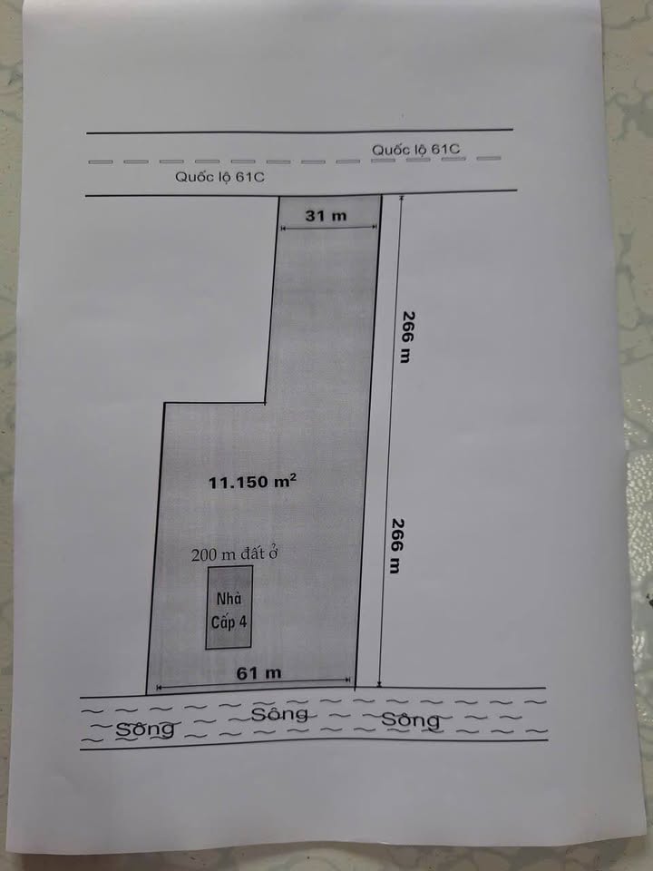 Đất Mặt Tiền QL61C, Cần Thơ - 200m² TC, Giá Hấp Dẫn