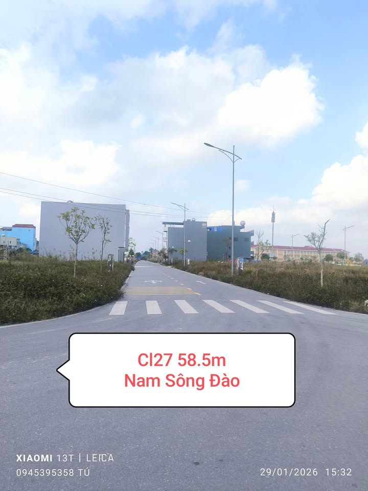 Đất nền CL27 Nam Sông Đào, Nam Định - 58.5m² - Hướng Tây Bắc - Giá đầu tư