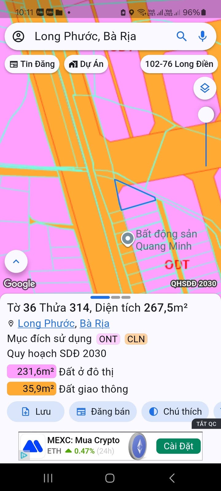 Đất nền Hương Lộ 2, Bà Rịa 267.5m² giá 3 tỷ - Tiềm năng tăng giá!