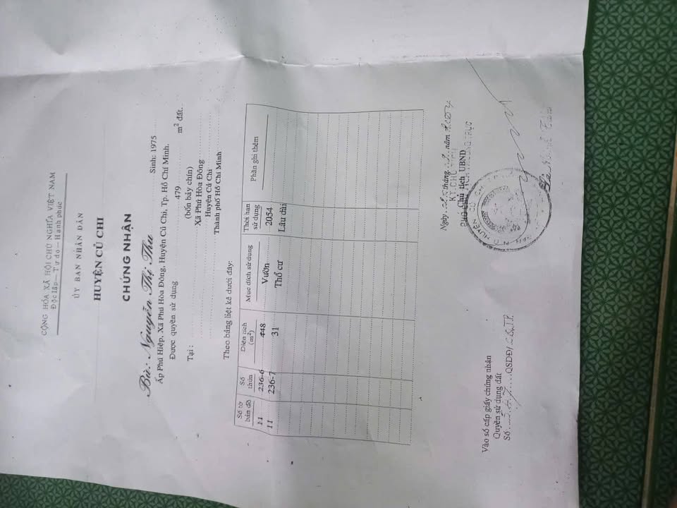 Bán đất Phú Hòa Đông Củ Chi 210m² - Sổ đồng sở hữu, giá 700 triệu