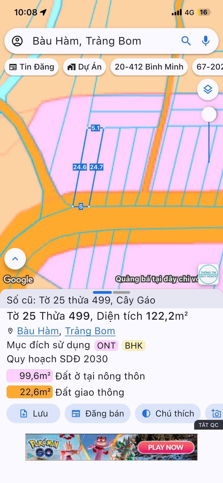 Đất nền Bàu Hàm, Trảng Bom 120m² Sổ đỏ Giá tốt