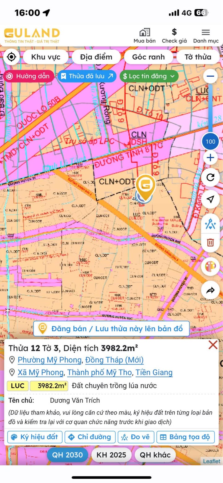 Đất nền Mỹ Phong Mỹ Tho 161m² giá 600 triệu - Tiềm năng tăng giá!