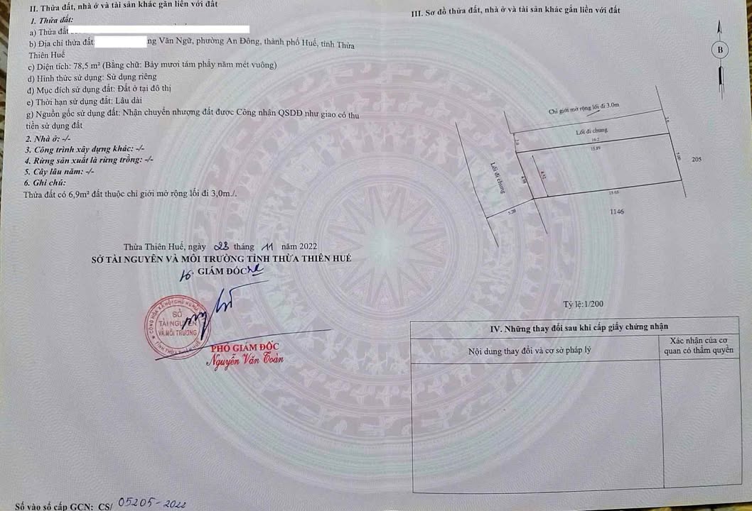 Đất nền An Cựu 78.5m² Đường Đặng Văn Ngữ - Sổ đỏ chính chủ