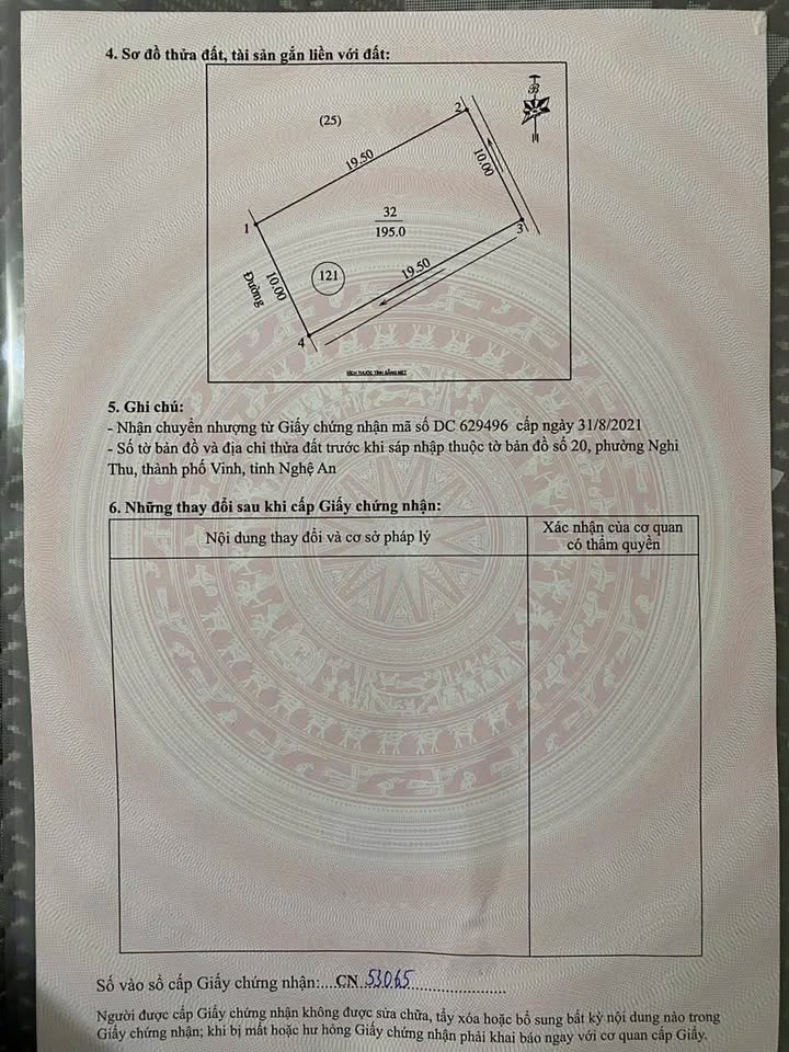 Đất Nền Hưng Nguyên, Nghệ An - 195m² Lối 2 Đường Ngang Số 8, Sổ Đỏ Chính Chủ