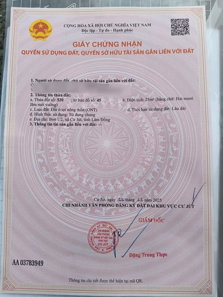 Nhà riêng Huyện Cư Jút 25m² - Chính chủ bán, vị trí đẹp!