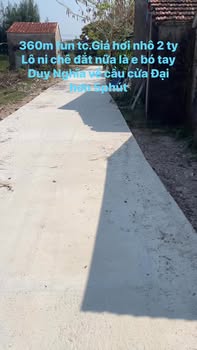 Đất thổ cư 360m² Duy Nghĩa, Quảng Nam - Sổ đỏ sẵn sàng, giá đầu tư