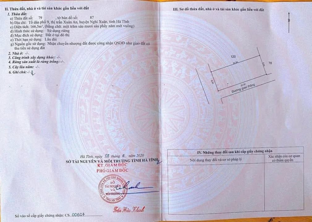 Đất nền Nghi Xuân 166.5m² - Sổ đỏ chính chủ, lô góc 2 mặt tiền!