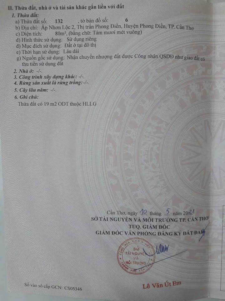 Đất nền mặt tiền Tỉnh lộ 923, Phong Điền, Cần Thơ - 80m² thổ cư, giá 1.5 tỷ