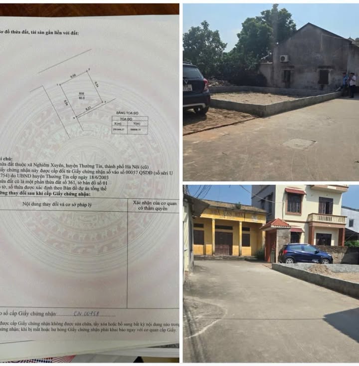 Đất Lô Góc 80m² Nghiêm Xuyên, Thường Tín - 3 Mặt Tiền Kinh Doanh Hời!