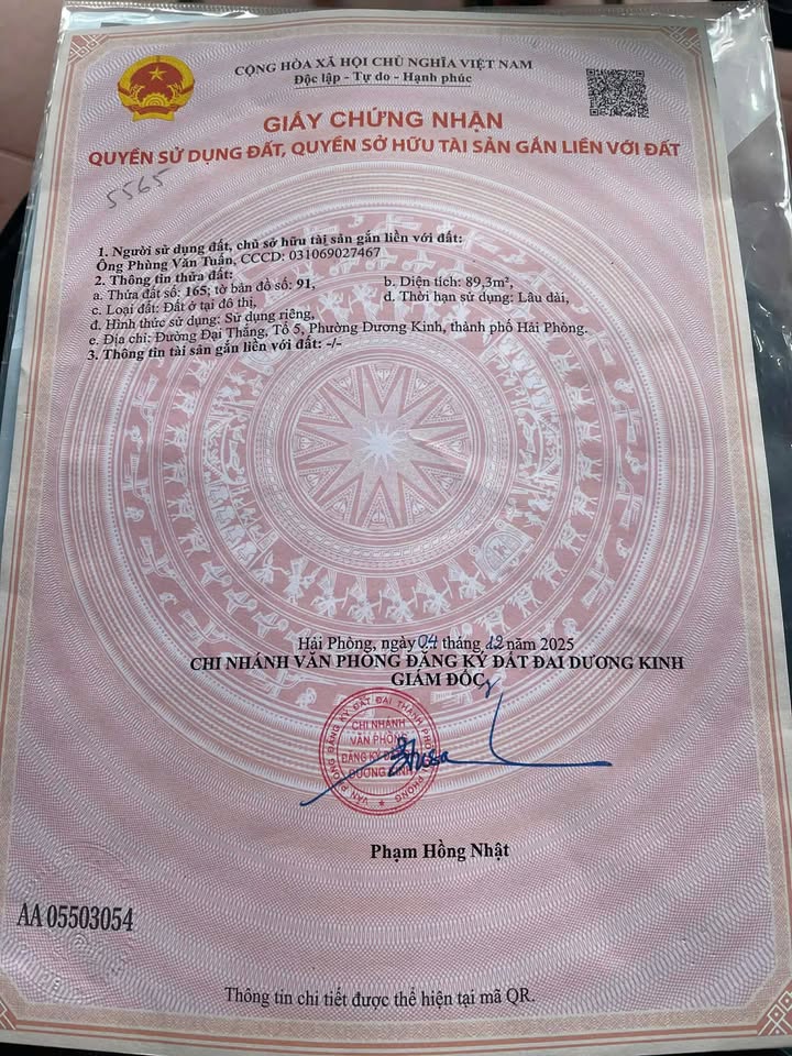 Đất nền Dương Kinh 89.3m² - Đường to ô tô