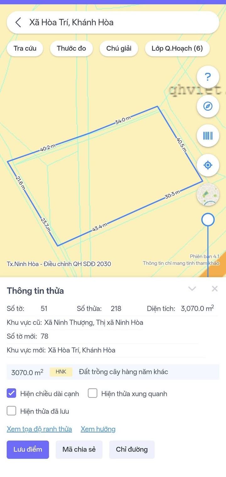 Đất nền Ninh Thân, Ninh Hòa 3082m² - Tiềm năng tăng giá vượt trội!