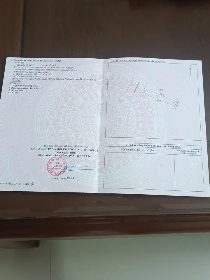 Đất nền Phổ Yên 150m² - Đất thổ cư 100%, pháp lý rõ ràng!