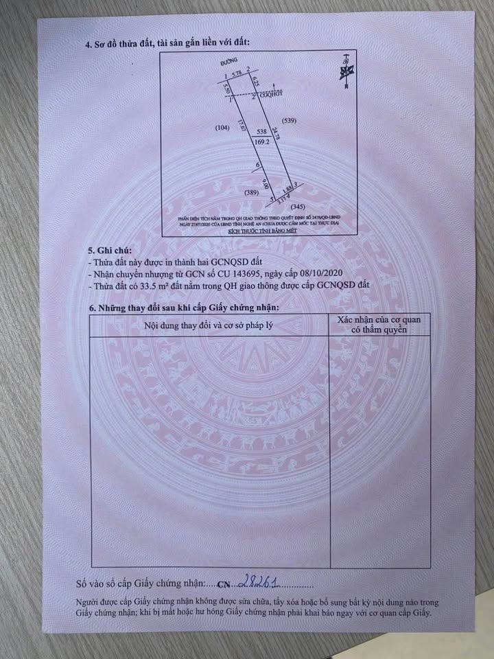 Đất nền mặt tiền Nguyễn Phi Ỷ Lan, TP Vinh - 169.2m² - 3.75 tỷ