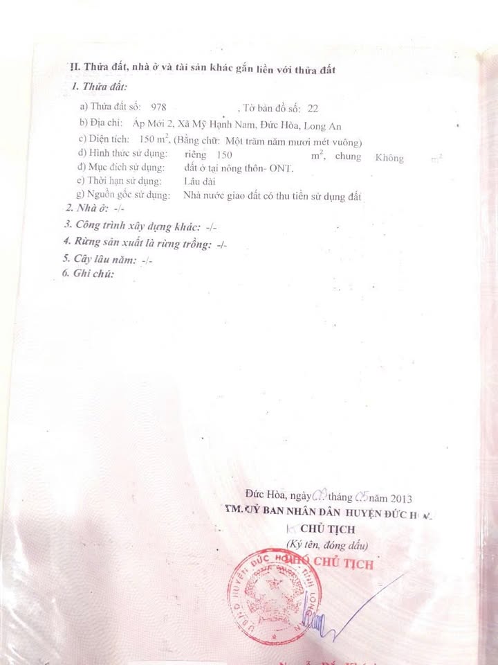 Bán Đất Nền Đức Hòa Long An 150m² Sổ Đỏ Sẵn Sàng