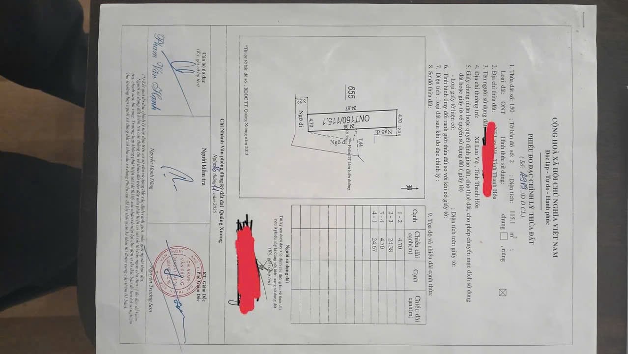 Đất thổ cư 112m² tại Quảng Xương - Sổ đỏ chính chủ, ô tô vào tận nơi