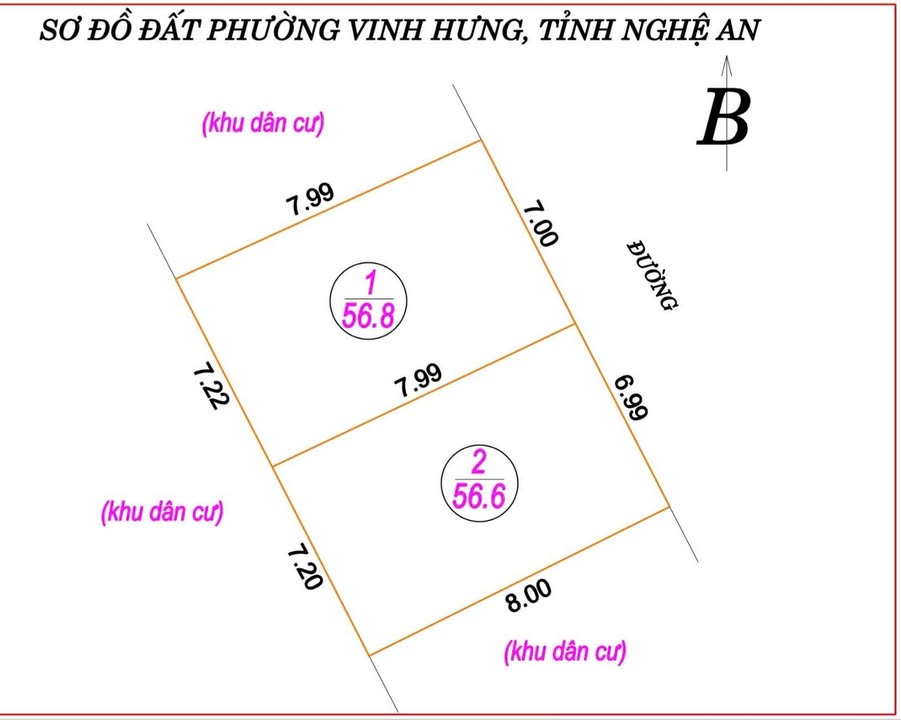 Đất nền Thành phố Vinh 56m² - Sổ đỏ chính chủ, xây dựng ngay!