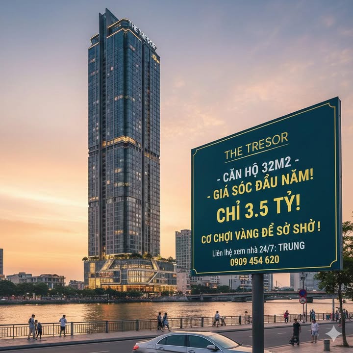 Căn hộ The Tresor Quận 4 - 32m² - Sổ hồng sẵn - Giá 3.5 tỷ
