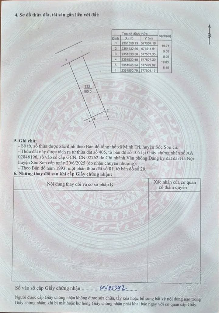 Đất nền Mê Linh 100m² Xã Tiến Thắng - Tiềm năng tăng giá vượt trội!