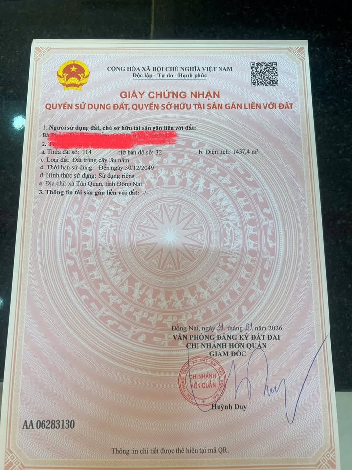 Bán Đất Vườn Phước An Hớn Quản 5000m² Giá 1 Tỷ - Nghỉ Dưỡng Lý Tưởng!