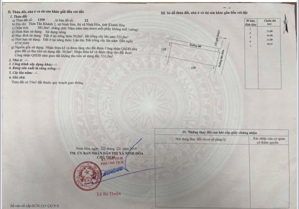 Đất Nền Góc 2 Mặt Tiền Hòn Khô, Ninh Hòa - 585m² Giá 1.5 Tỷ