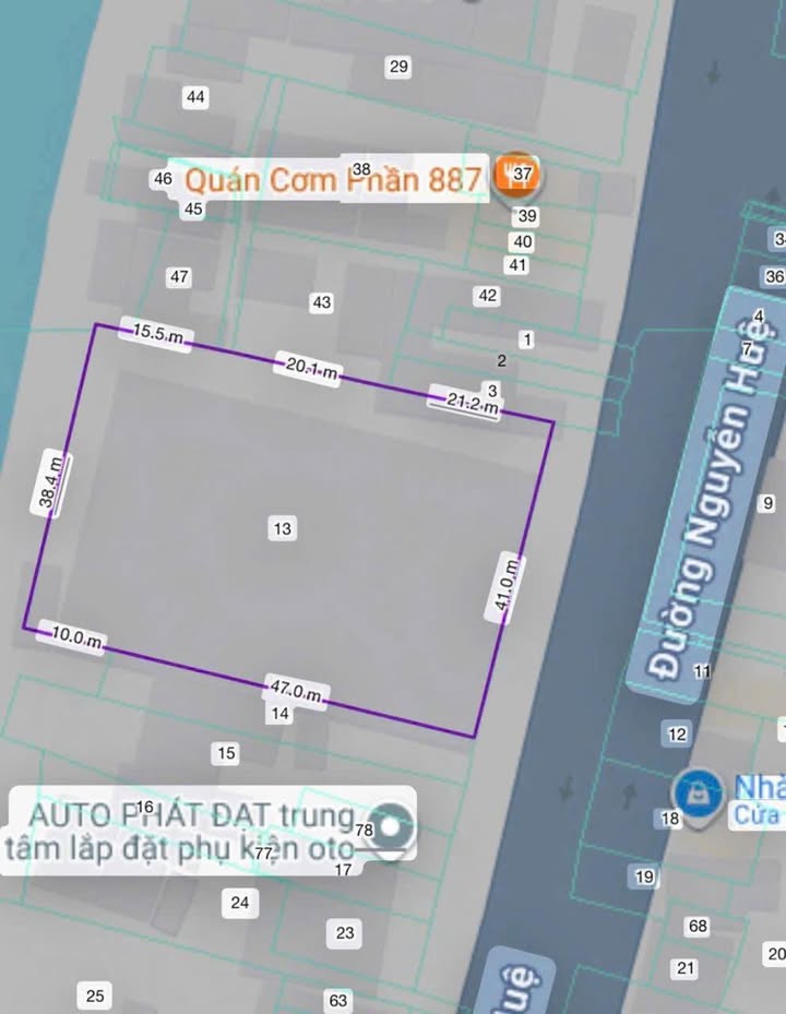 Đất nền 2300m² mặt tiền Nguyễn Huệ, Núi Sập - Thoại Sơn, An Giang