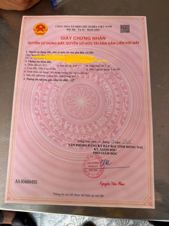 Đất nền Trảng Dài, Biên Hòa 84m² 1.48 tỷ - Sổ đỏ chính chủ