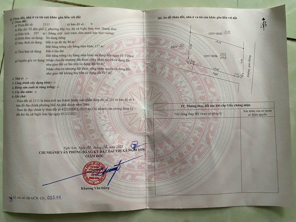 Đất nền Phường Hải An, Nghi Sơn 197m² - Sổ đỏ thổ cư, giá đầu tư tốt