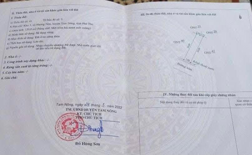 Đất Nền 120m² Hương Nộn, Phú Thọ - Sổ Đỏ Full Thổ Cư, Giá Đầu Tư 6xx Tỷ