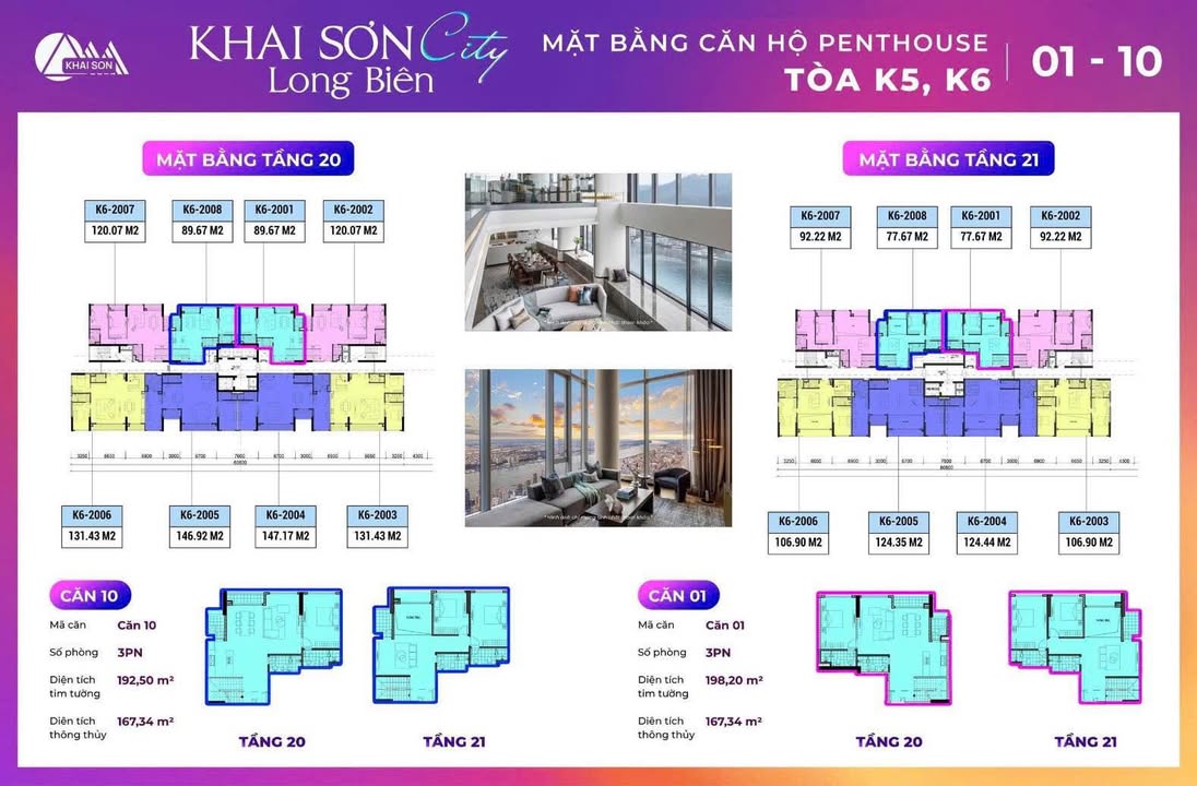 Duplex Khai Sơn City Long Biên 167m² giá 14.3 tỷ - View sông, sẵn sàng vào ở
