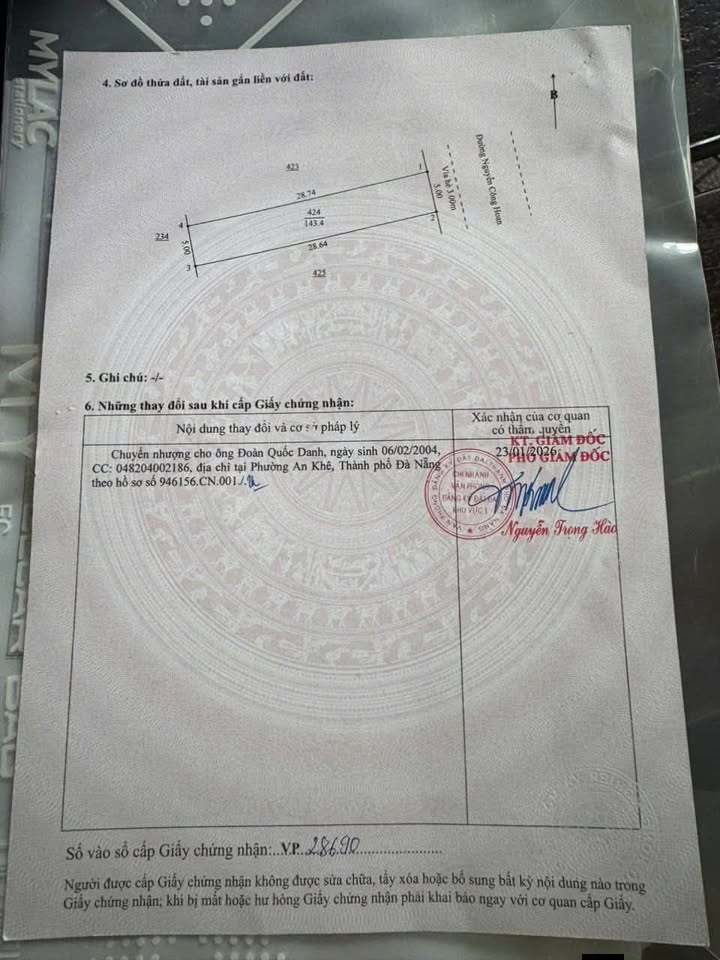 Đất nền Nguyễn Công Hoan 144m² giá 6.95 tỷ - Tiềm năng tăng giá!