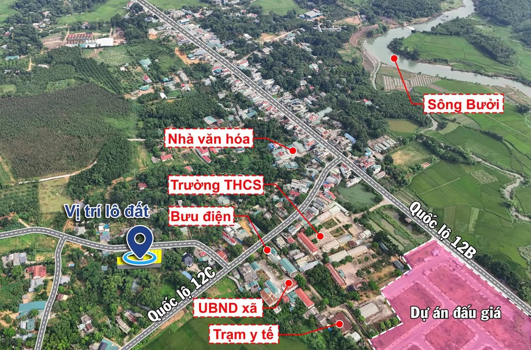 Đất nền Hòa Bình 110m² Xuất Hóa - Sổ đỏ chính chủ, ô tô vào tận đất!