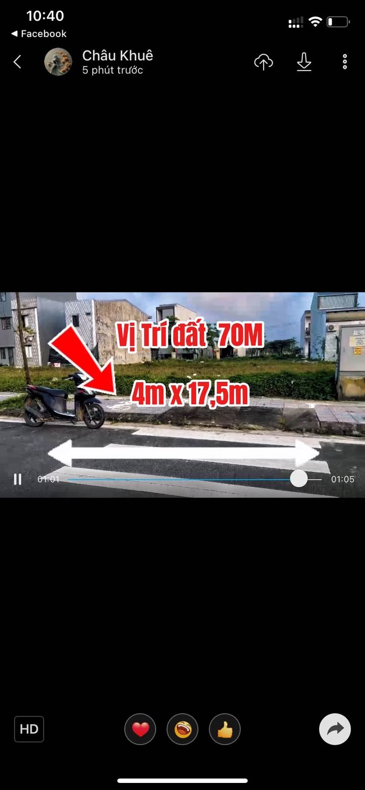 Đất nền Phường Hương Sơ TP Huế 70m² - Pháp lý rõ ràng!