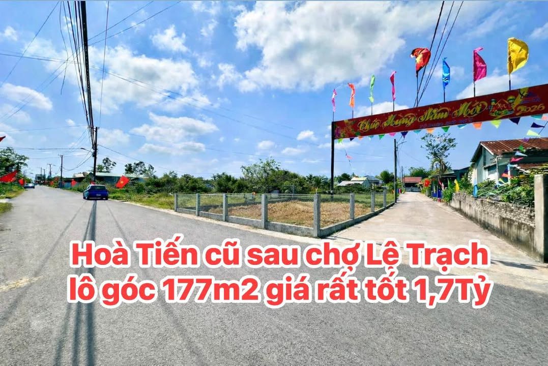 Đất nền Hòa Tiến Hòa Vang 177m² 1.7 tỷ - Lô góc 2 mặt tiền hiếm có!