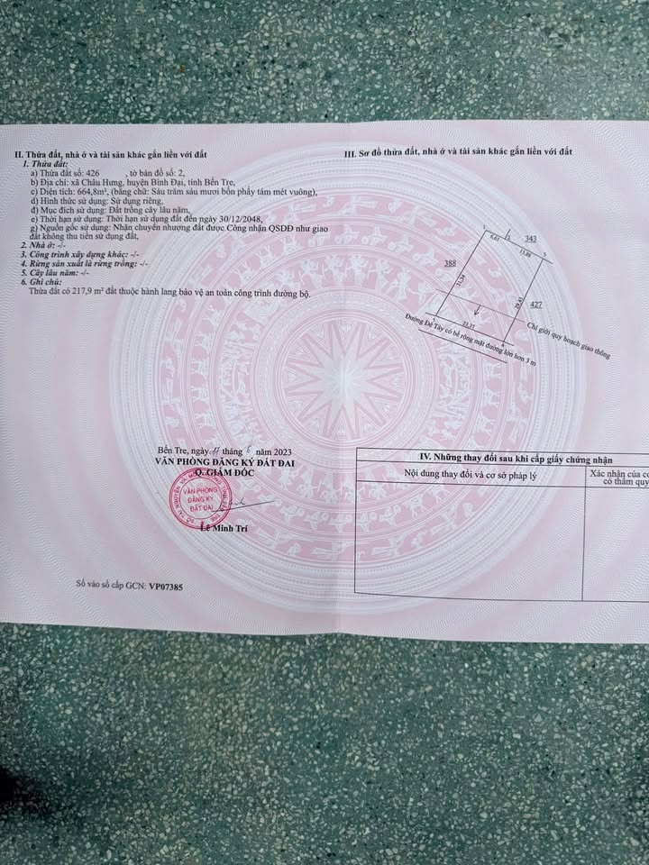 Đất Mặt Tiền Huỳnh Tấn Phát, Bến Tre - 713m² - Giá Đầu Tư 2.3 Tỷ