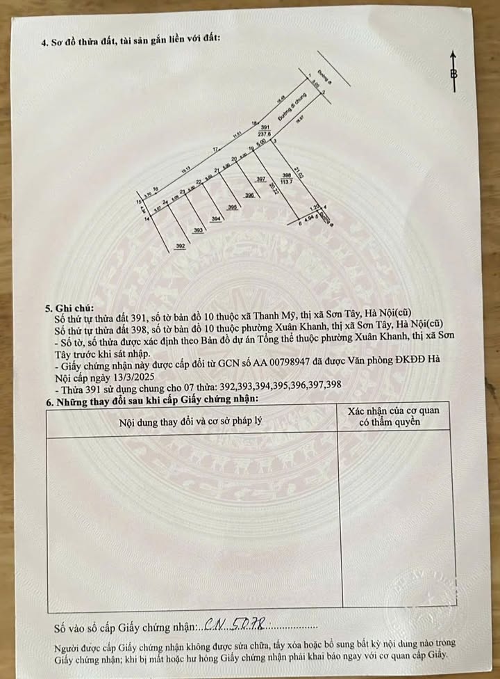 Đất nền Xuân Khanh Sơn Tây 114m² 2 mặt tiền - Sổ đỏ chính chủ!