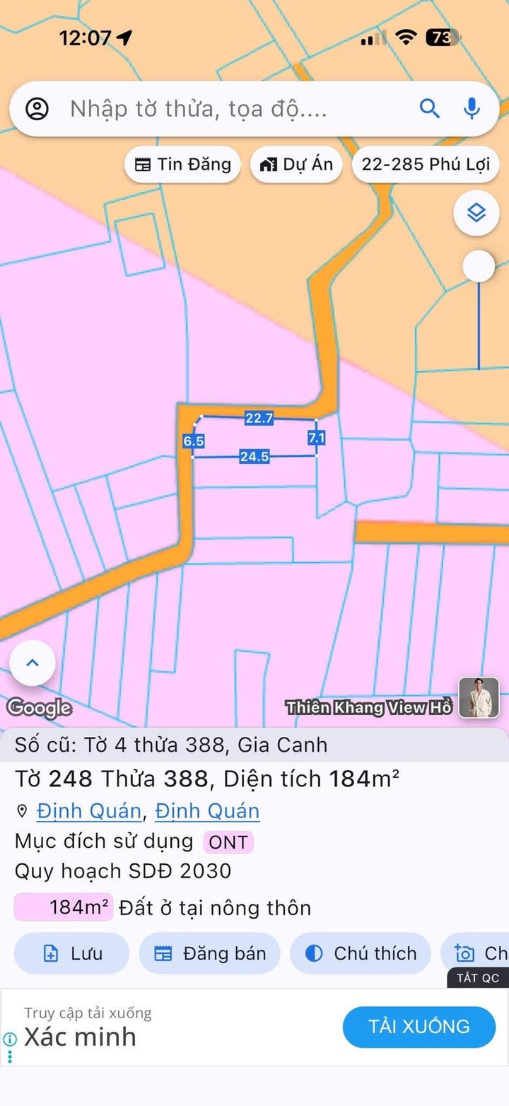 Đất nền Gia Canh Đồng Nai 210m² - Đất thổ cư 100%!