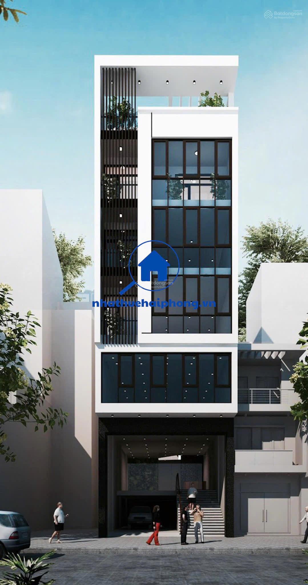 Cho thuê Tòa nhà 7 tầng mặt đường Lạch Tray, Hải Phòng - 200m², 10m mặt tiền