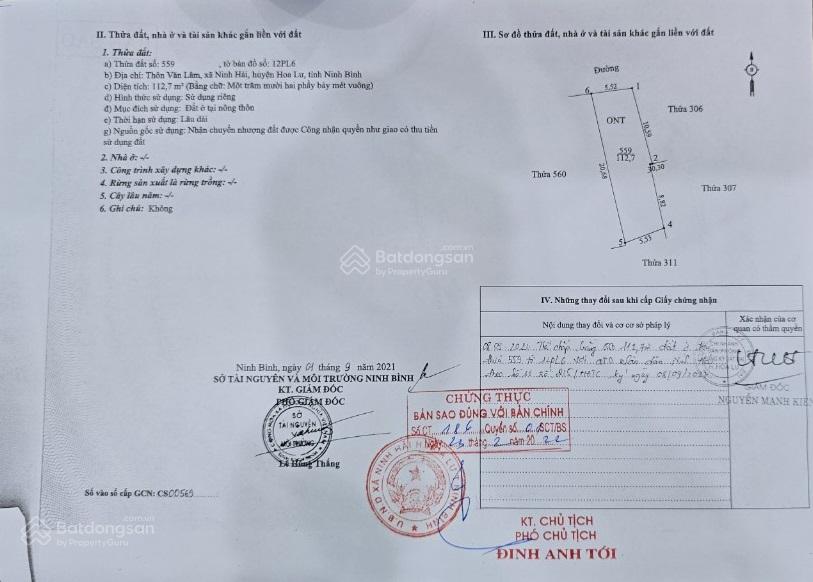 Đất nền Tam Cốc 112m² - Đầu tư homestay, khách sạn sinh lời!