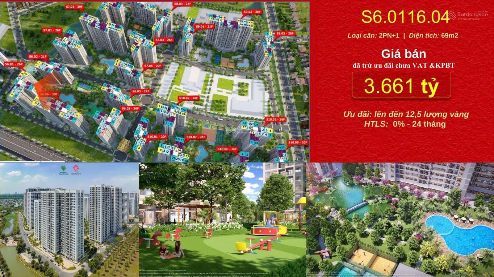 Căn hộ The Origami Q9 69m² - View hồ bơi cực hiếm, giá chỉ 3.821 tỷ!