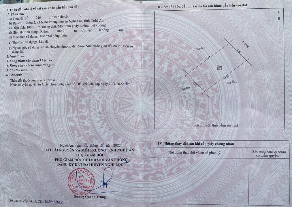 Bán đất Nghi Phong 100m² - Gần Đại học Vinh, đường 24M