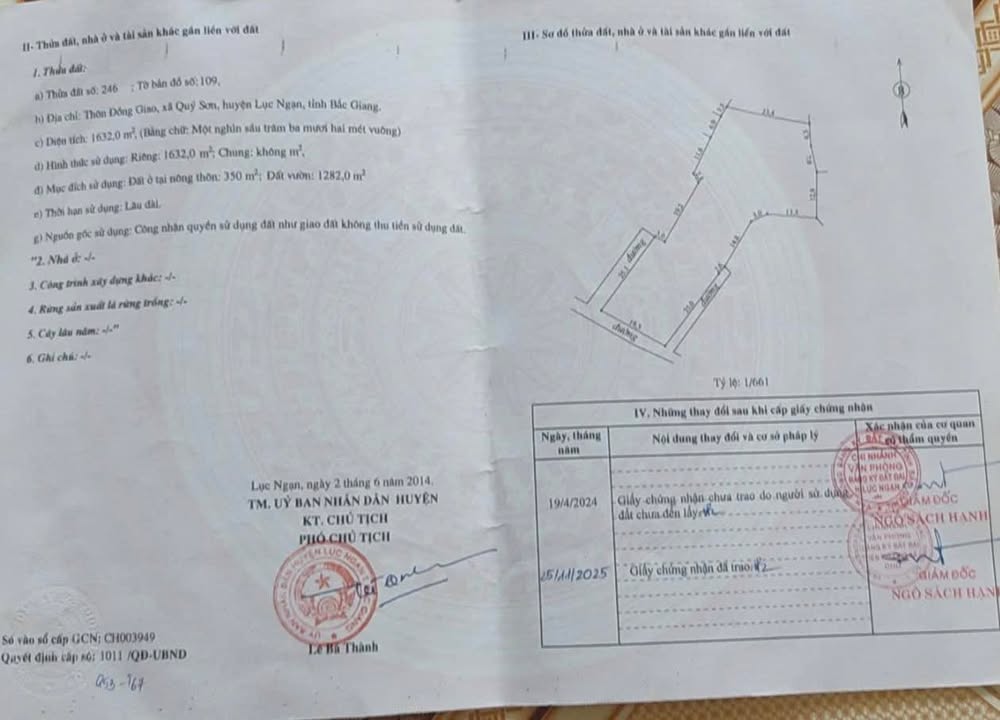 Bán Đất Phượng Sơn Việt Yên 1700m² Giá Hơn 1 Tỷ - Sổ Đỏ Chính Chủ