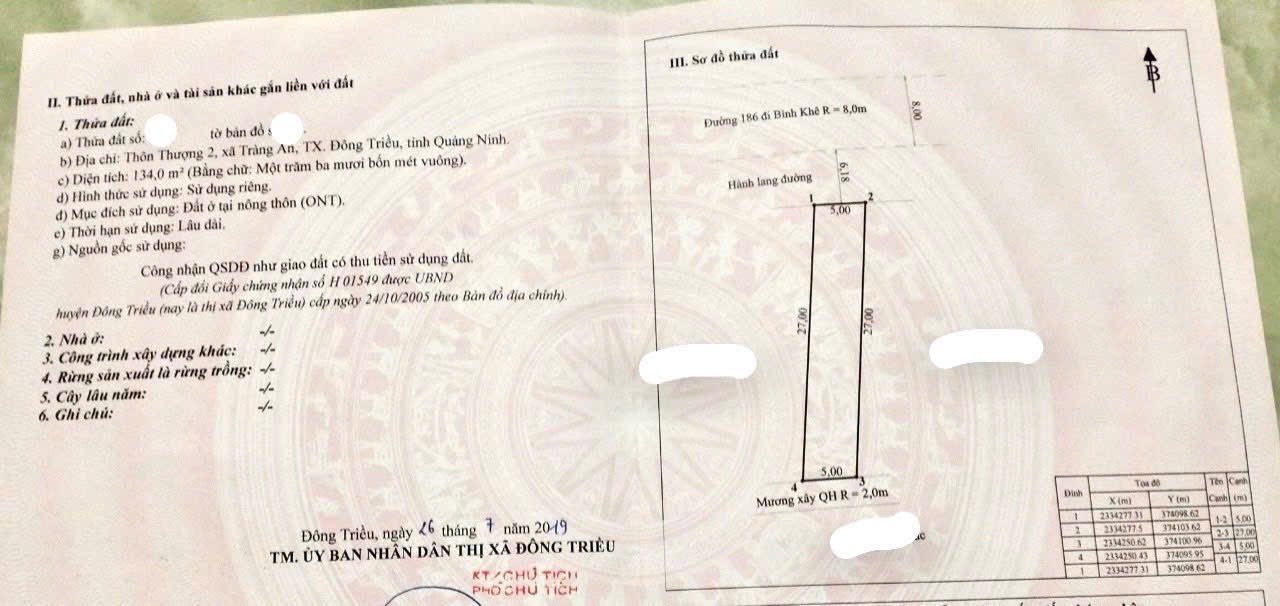 Đất nền Tràng An, Đông Triều 134m² - Mặt tiền kinh doanh đắc địa!