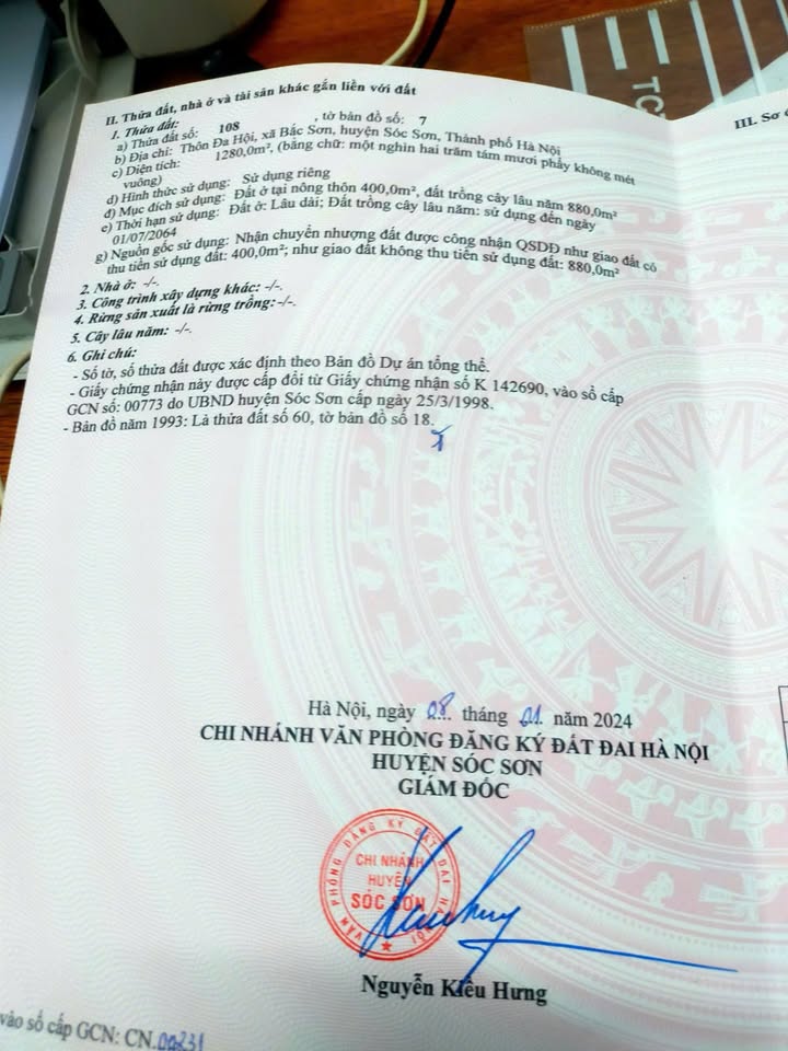 Đất Vườn 1280m² Tặng Nhà Cấp 4 Sân Vườn Tại Ân Thi, Hưng Yên - Giá Tốt