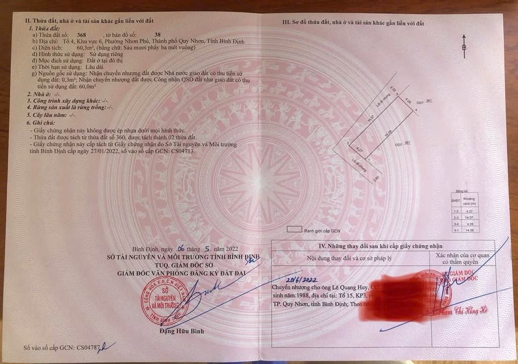 Đất nền Đường Hùng Vương Quy Nhơn 60.3m² - Sổ đỏ chính chủ