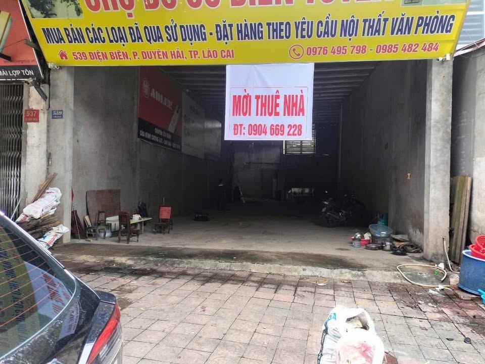 Cho thuê kho xưởng 500m² mặt tiền Điện Biên, Lào Cai - Xe tải, container ra vào dễ dàng
