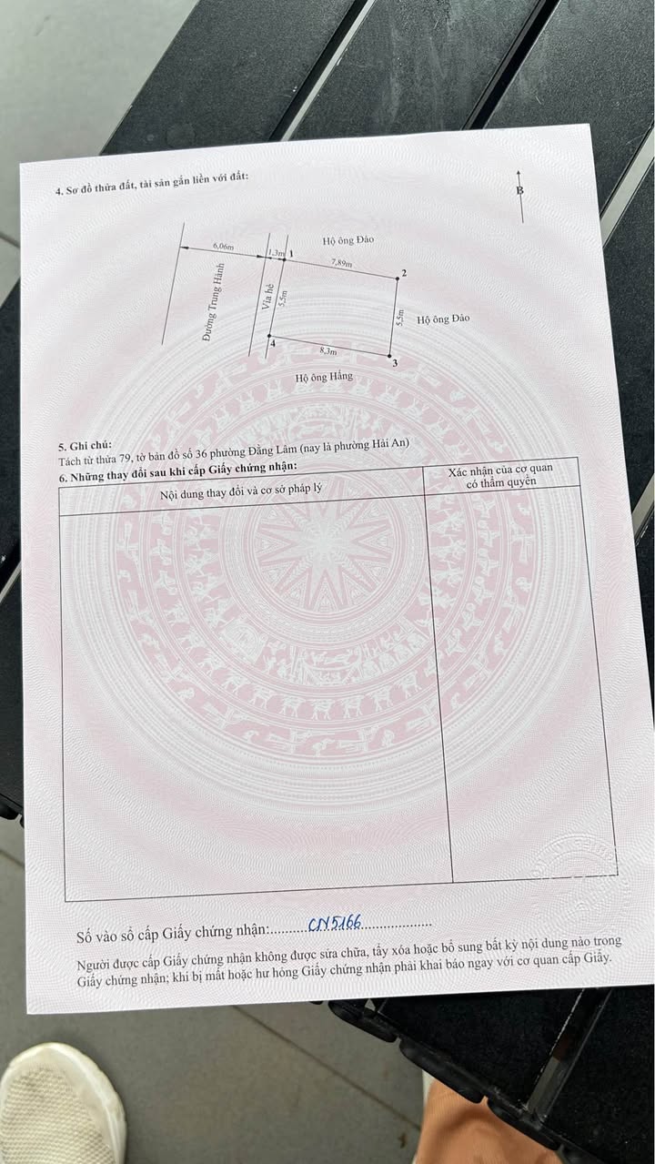 Đất tặng nhà cấp 4 Hải An 45m² - Sổ đỏ chính chủ