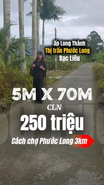 Đất nền Ấp Long Thành, Phước Long 350m² - Tiềm năng tăng giá vượt trội!