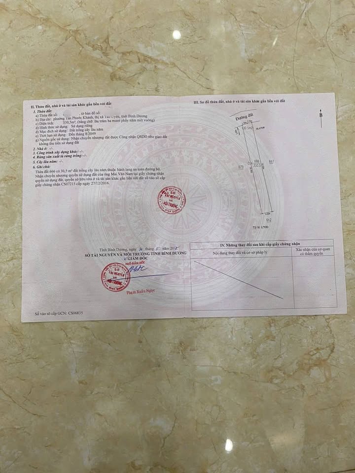 Bán đất Tân Phước Khánh, Tân Uyên 330m² - Giá 4.4 tỷ, Kinh doanh/Đầu tư