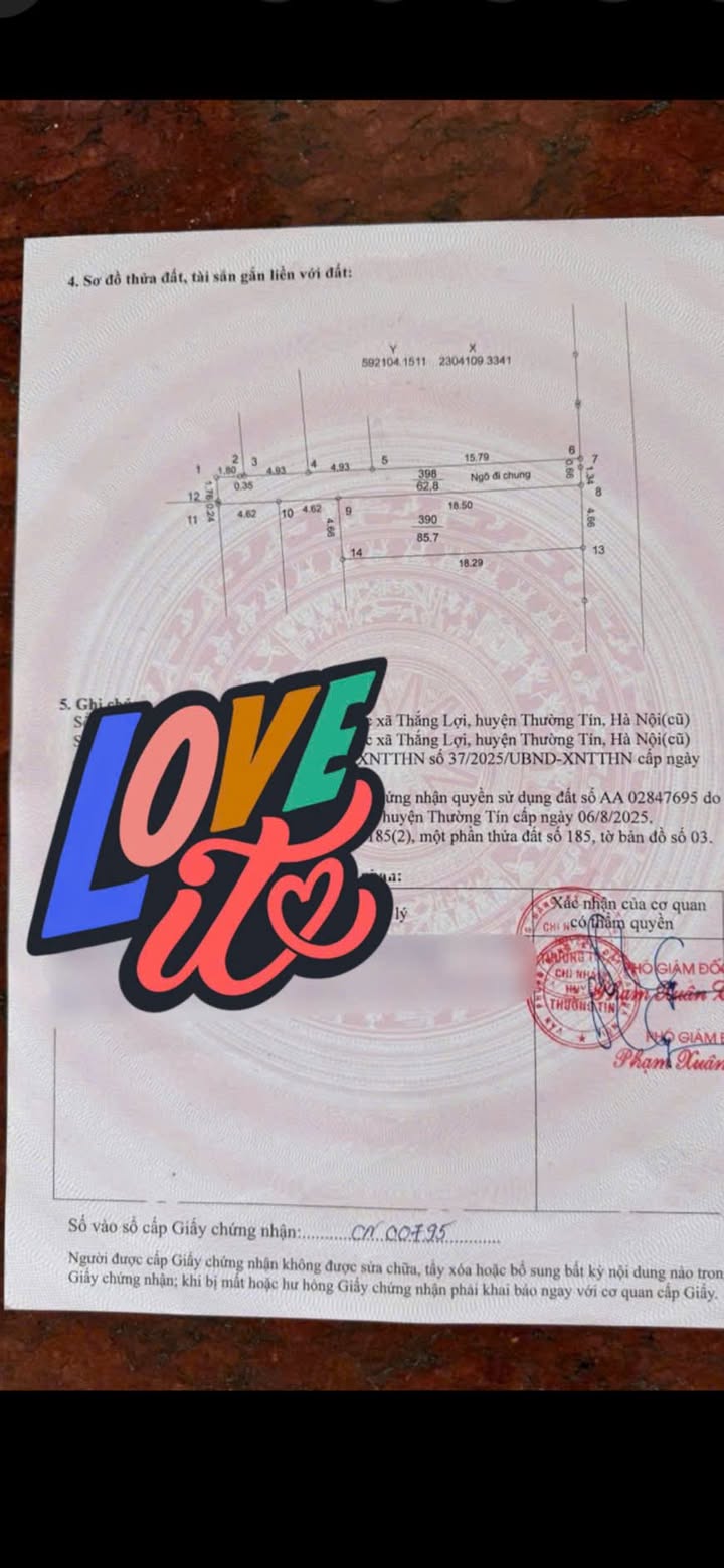 Đất nền Thắng Lợi Thường Tín 85.7m² - Đường to ô tô, Sổ đỏ sẵn sàng!